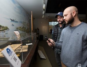 two men using CRIS Access at the Mark Twain House Museum