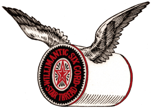 Windham Textile and History Museum logo with cropped pegasus spool