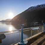 Resurrection Bay Overlook -- view of water and a mountain