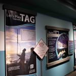 a indoor exhibit with large posters about telemetry devises